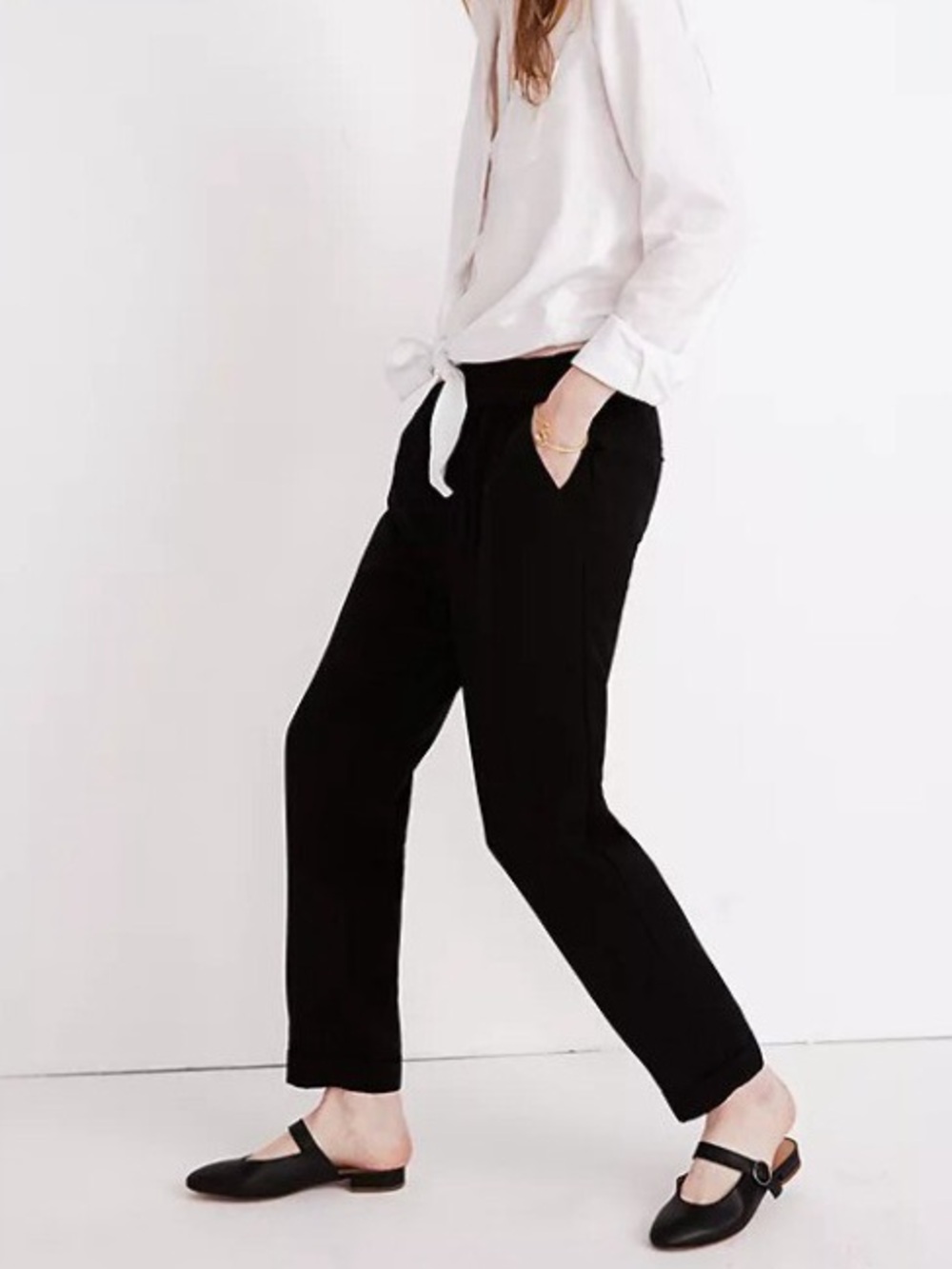 Madewell Black Tapered Leg Pants Trousers Womens Size Small